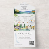 Invitation Tout En Un Rustique Mariage du lac d'automne (À l'intérieur)