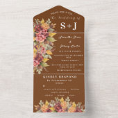 Invitation Tout En Un Rustique Orange Terracotta Automne Boho Mariage RS (À l'intérieur)
