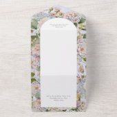 Invitation Tout En Un Rustique Pastel Hydrangeas Périwinkle Arch Dîner (Dehors)