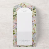 Invitation Tout En Un Rustique Pastel Hydrangeas Sage Green Arch Code QR (Dehors)