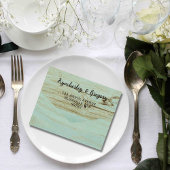 Invitation Tout En Un Rustique Turquoise Patiné Bois QR Code Photo