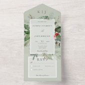 Invitation Tout En Un Sage Rustique Hiver Holly & Pine Pas de dîner (À l'intérieur)