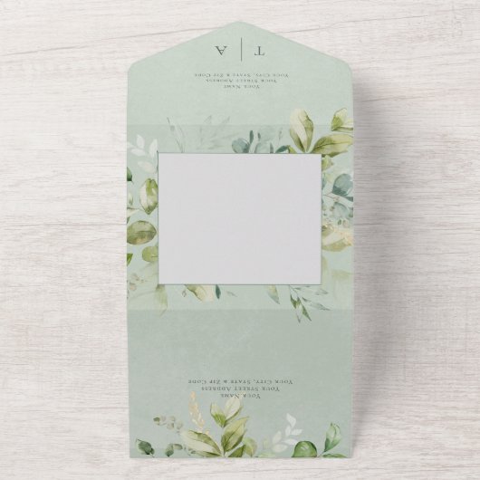 Invitation Tout En Un Sage rustique Végétation naturelle Code QR (Dehors)