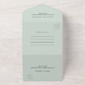 Invitation Tout En Un Sage vert beige crème arc Sweet 16 rsvp (Dehors)