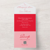 Invitation Tout En Un Saint-Valentin de calligraphie simple mariage (À l'intérieur)