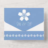 Invitation Tout En Un Sakura de charme à Periwinkle (Verso)