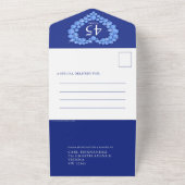 Invitation Tout En Un Saphir bleu 45e anniversaire de mariage (Dehors)