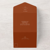 Invitation Tout En Un Sceau Boho Terracotta moderne Envoyer Mariage (Dehors)