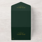 Invitation Tout En Un Sceau Et Envoi D'Anniversaire Vert Simple Et Éléga (Dehors)