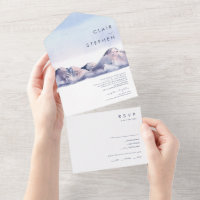 Sceau Et Envoi Du Coucher De Soleil De La Montagne