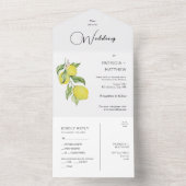 Invitation Tout En Un Sceau Mariage citron D'Été Et Envoyer (À l'intérieur)