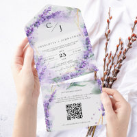 Sceau rustique Lavender élégant et envoyer Mariage