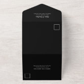Invitation Tout En Un Script Black | Wedding (Dehors)