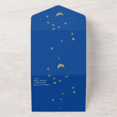 Invitation Tout En Un Script de lune d'or de constellation Astrologie Ma (Dehors)