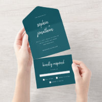 Script minimaliste moderne Profondément Turquoise 