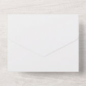 Invitation Tout En Un Script moderne Mariage gris argent (Verso)