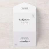 Invitation Tout En Un Script moderne transparent photo simple mariage (Dehors)