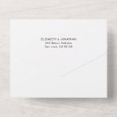 Invitation Tout En Un Script moderne transparent photo simple mariage (Verso)