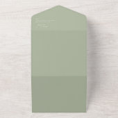 Invitation Tout En Un Script Whimsical | Sage Sceau vert et envoi (Dehors)