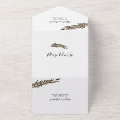 Invitation Tout En Un Sepia eucalyptus (Dehors)