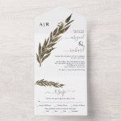 Invitation Tout En Un Sepia eucalyptus (À l'intérieur)