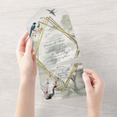 Invitation Tout En Un Serene Tranquillité thème japonais (Déchirure)