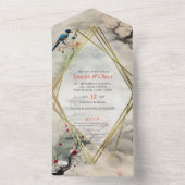 Invitation Tout En Un Serene Tranquillité thème japonais (À l'intérieur)