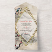 Invitation Tout En Un Serene Tranquillité thème japonais (À l'intérieur)