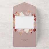 Invitation Tout En Un Serre Rustique de l'automne Feuilles Bourgogne Pas (Dehors)