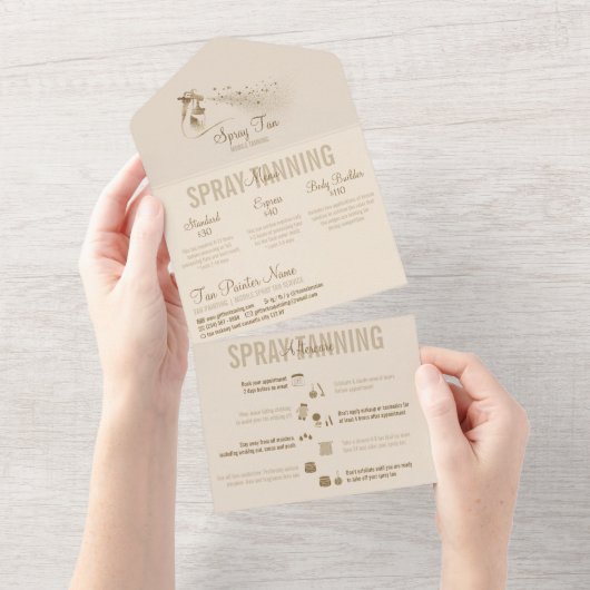 Invitation Tout En Un Service de bronzage de vaporisateurs Conseils de s (Déchirure)