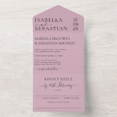 Invitation Tout En Un Signature Blush Pink Wedding Kindly Reply (À l'intérieur)