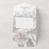 Invitation Tout En Un Silhouette rose blanche avec options de dîner (Dehors)