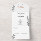 Invitation Tout En Un Simple All in One Wedding Invite (À l'intérieur)