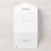 Invitation Tout En Un Simple All in One Wedding Invite (Dehors)