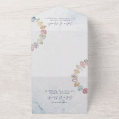 Invitation Tout En Un Simple Beach Ocean Seashell Wreath Mariage (Dehors)