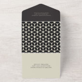 Invitation Tout En Un Simple Black Cream Retro (Dehors)