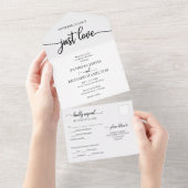 Invitation Tout En Un Simple Chic Bold Calligraphie Mariage Décontracté (Déchirure)
