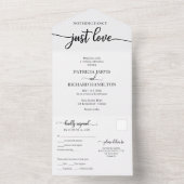 Invitation Tout En Un Simple Chic Bold Calligraphie Mariage Décontracté (À l'intérieur)