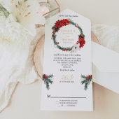 Invitation Tout En Un Simple classique Noël Mariage formel