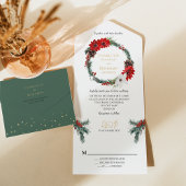 Invitation Tout En Un Simple classique Noël Mariage formel