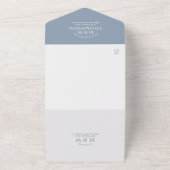 Invitation Tout En Un Simple Dusty Blue Mariage photo tendance (Dehors)
