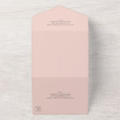 Invitation Tout En Un Simple Dusty Rose rose Floral élégant mariage (Dehors)