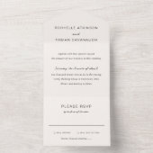 Invitation Tout En Un Simple Élégance Mariage (À l'intérieur)
