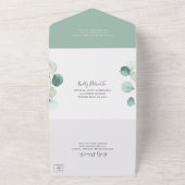 Invitation Tout En Un Simple Elégant Verdure Rustique Eucalyptus Mariage (Dehors)