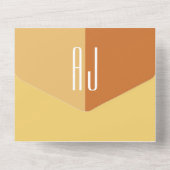 Invitation Tout En Un Simple élégante calligraphie Monogramme Mariage (Verso)