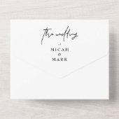 Invitation Tout En Un Simple Eucalyptus & Lavender Deux Mariages photo (Verso)