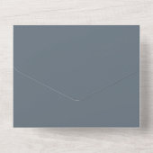 Invitation Tout En Un Simple Mariage Botanique Dusty Bleu (Verso)