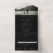 Invitation Tout En Un Simple Mariage photo noir et blanc (À l'intérieur)