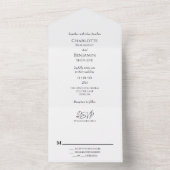 Invitation Tout En Un Simple minimaliste Mariage moderne (À l'intérieur)