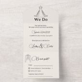 Invitation Tout En Un Simple Modern Wedding Silhouette Collection (À l'intérieur)